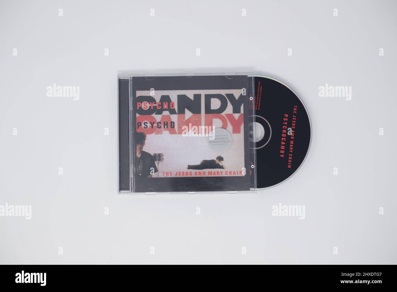 The Jesus and Mary Chain Psychocandy album with CD on white background Stock Photo Alamy