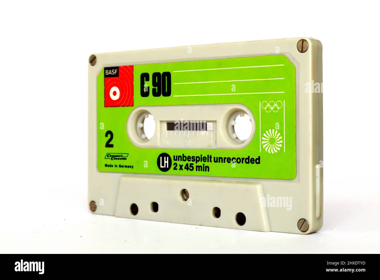Vintage Cassette Tape BASF 1972 OlympiaCassette LH C90. BASF special