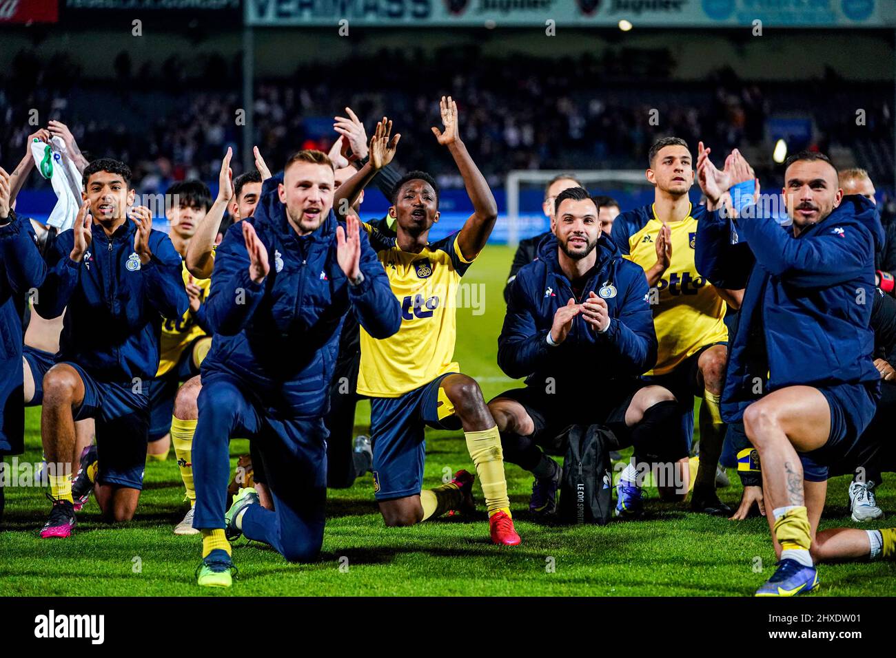 LEUVEN, BELGIUM MARCH 11 Lazare Amani of Royale Union SaintGilloise