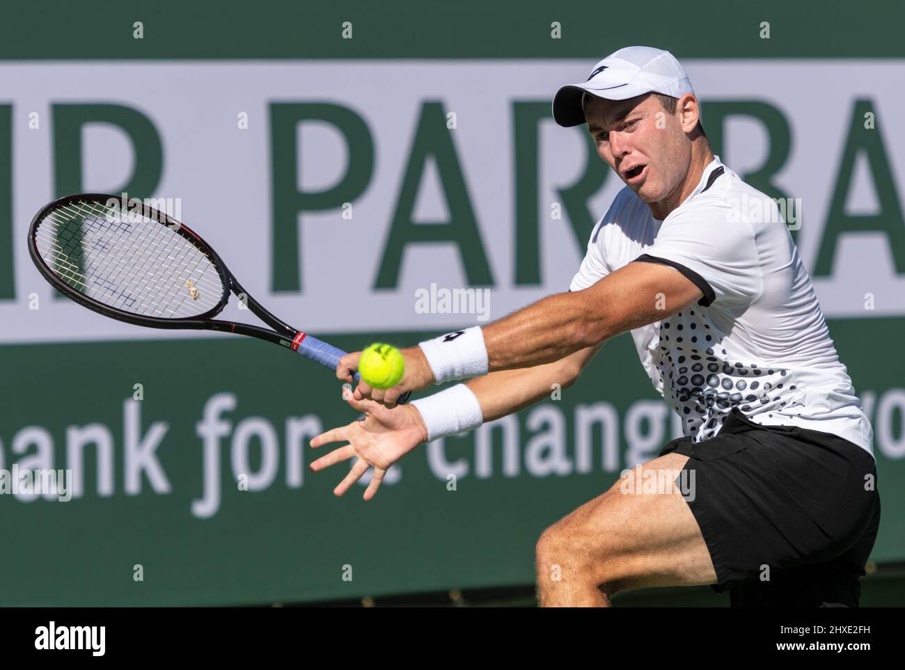 Indian Wells, USA. 11th Mar, 2022. Tennis; ATP Tour; Indian Wells; BNP  Paribas Open; Men; Singles, 1st round, Paire (France) - Koepfer (Germany):  Dominik Koepfer during the match. Credit: Maximilian Haupt/dpa/Alamy Live