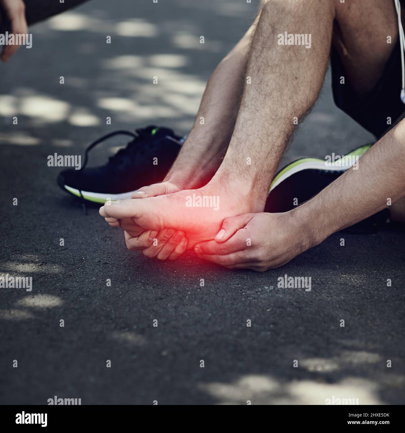 No pain, no gain. Cropped shot of an unrecognizable man suffering with