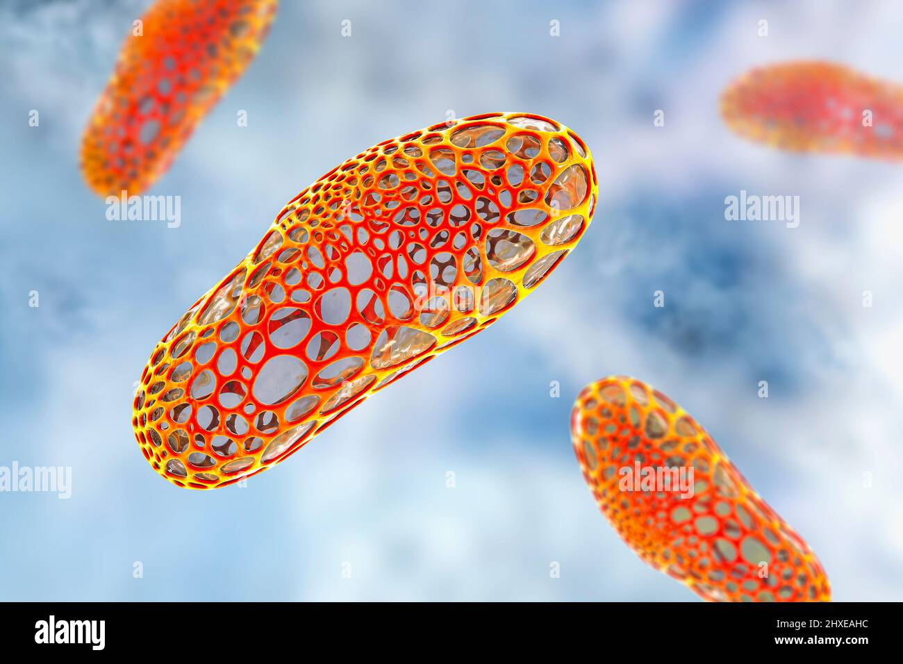 Destruction of bacteria, conceptual illustration Stock Photo - Alamy