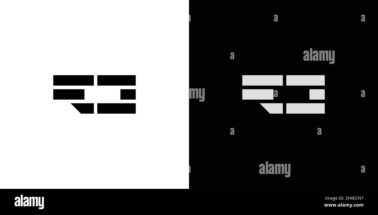 Bold and attractive RG initials logo design Stock Vector
