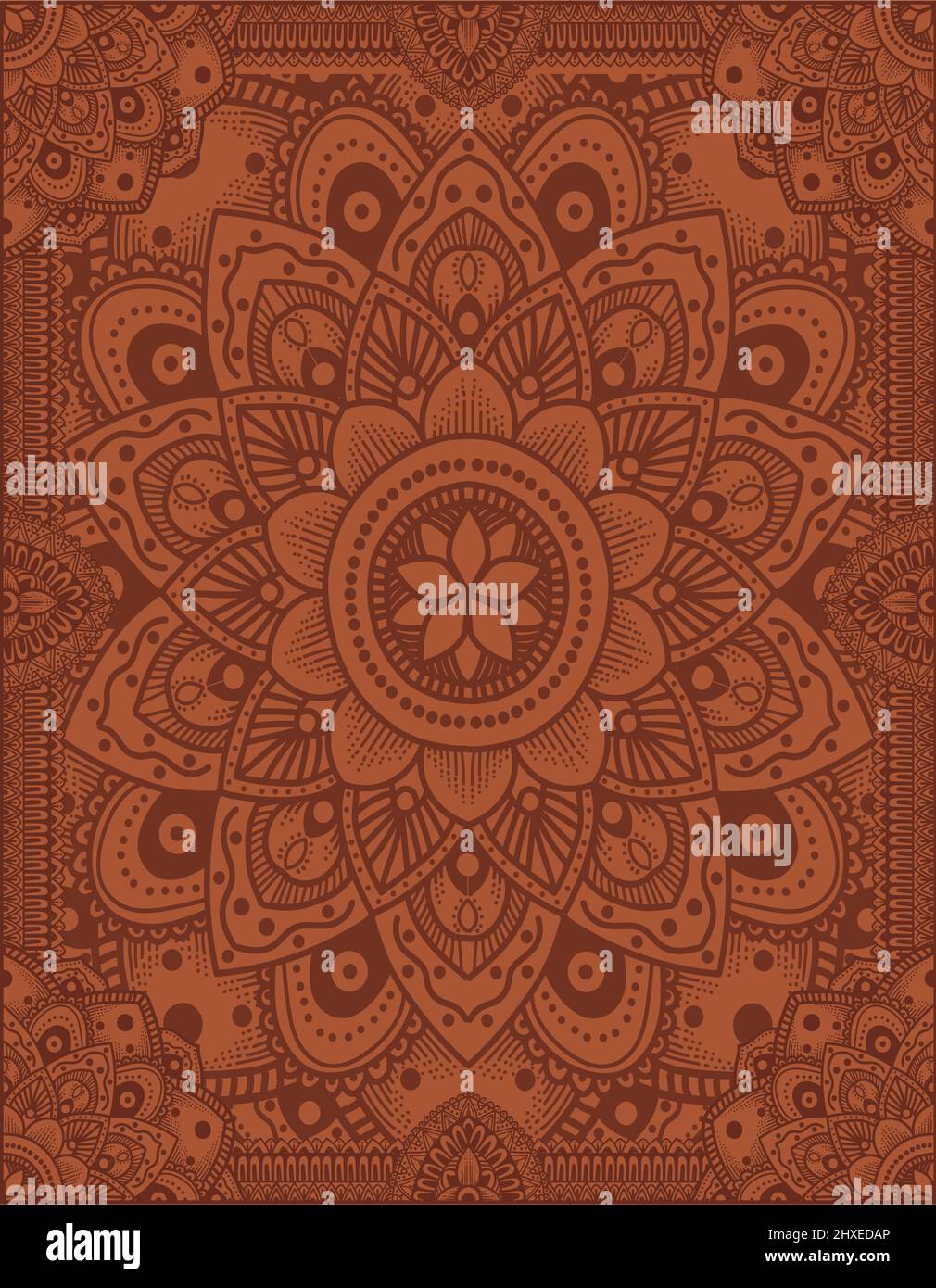 illustration vector mandala ornament background Stock Vector