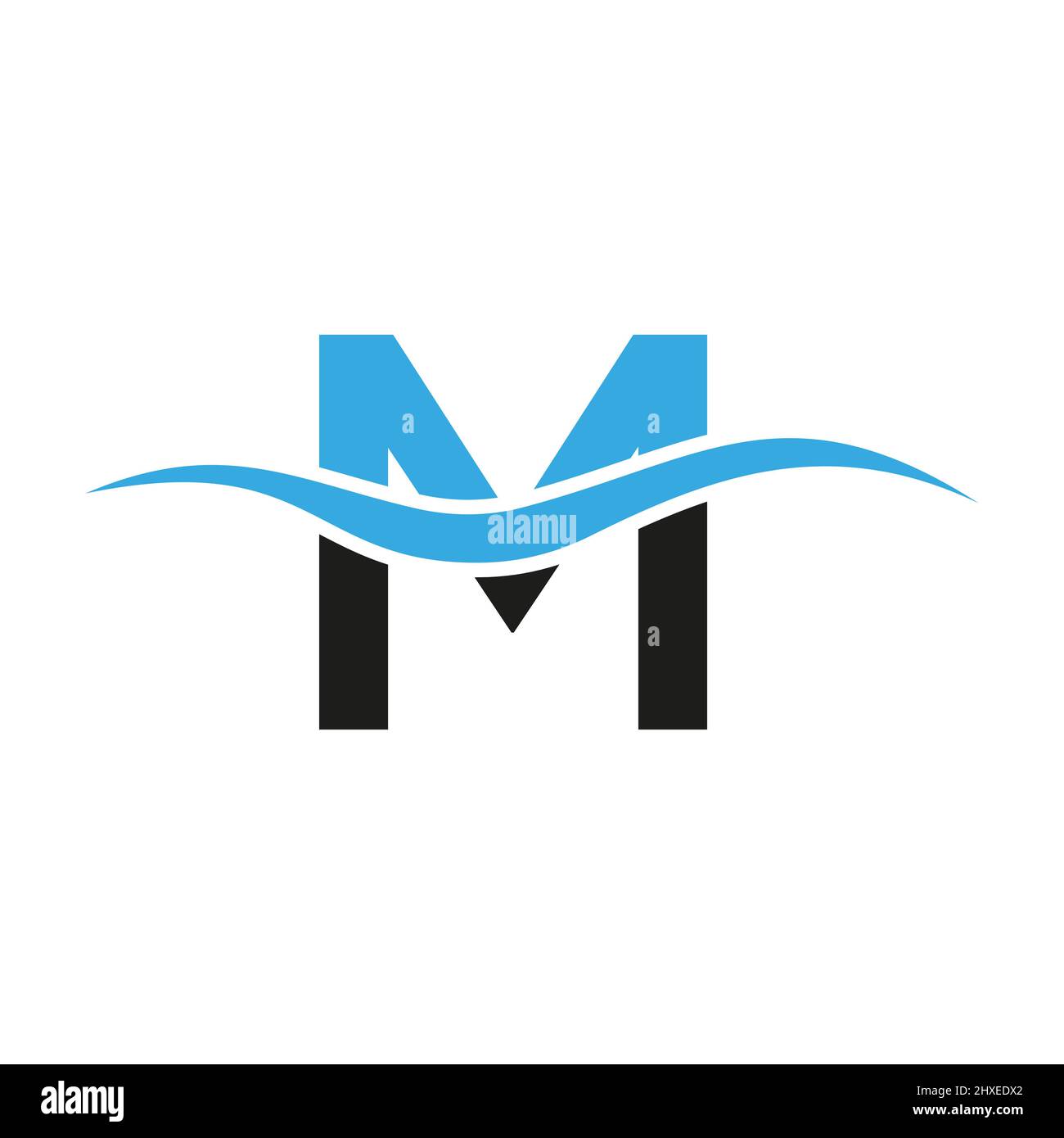 Letter M Logo Sign Design Template. M Alphabet Letter Logotype Modern, Flat And Minimalist Business Logo Stock Vector