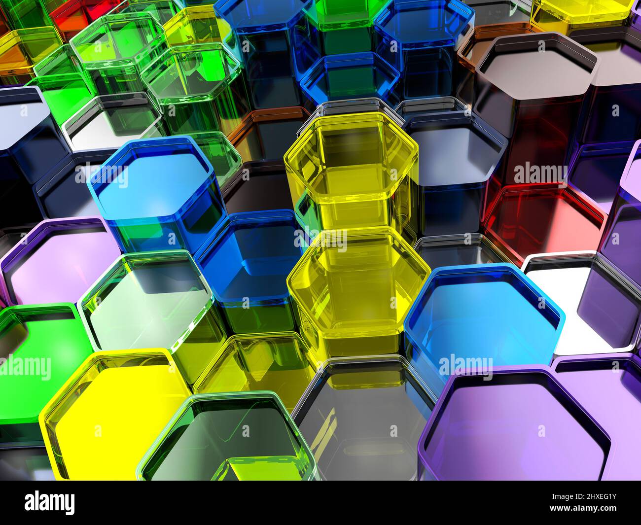 Hexagons formed hi-res stock photography and images - Alamy