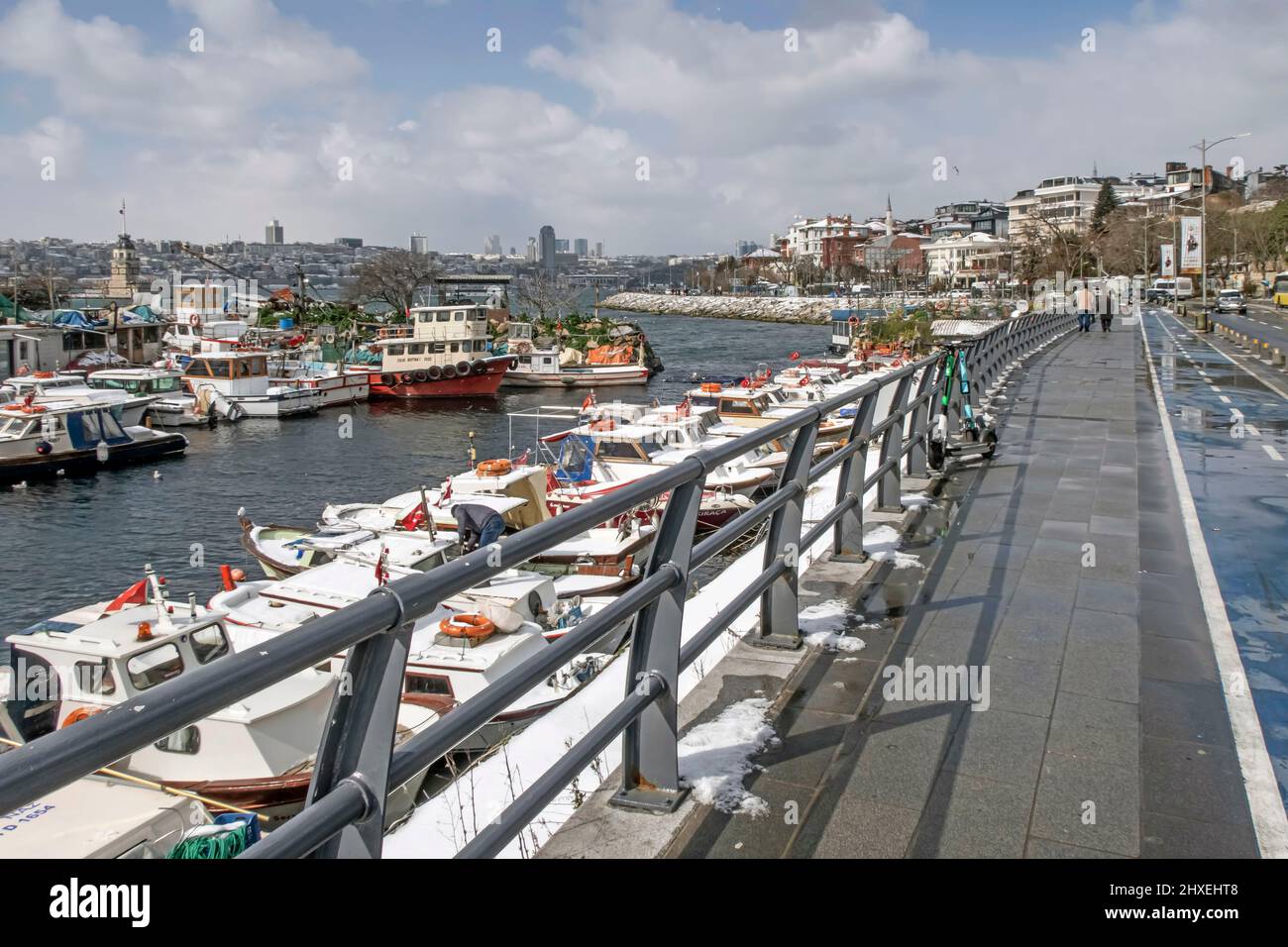 istanbul,TurkeyMarch 11,2022.The city view from Uskudar, the