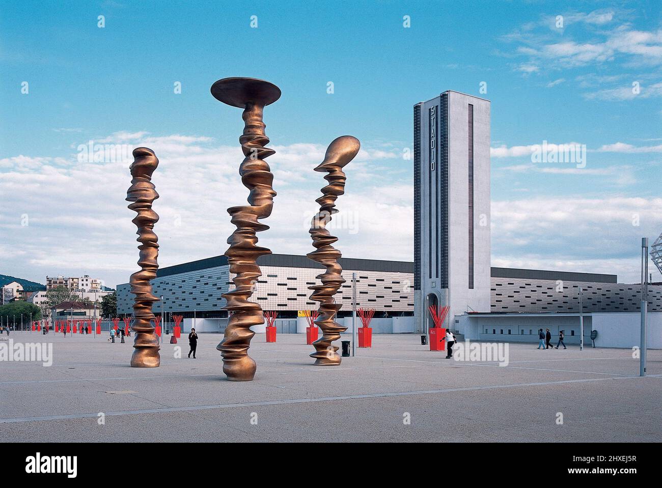 Torino, Italy - January 2006: Tony Cragg's sculpture 'Points of View' in the Olympic square in Turin Stock Photo
