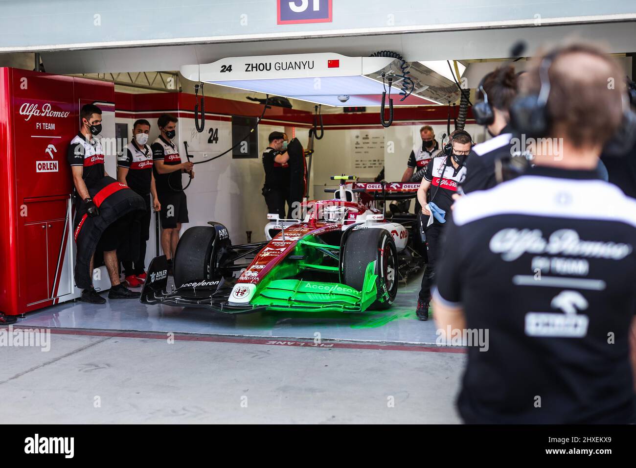 Bahrain, UAE. 12th Mar 2022. Alfa Romeo F1 Team ORLEN, ambiance Flow ...