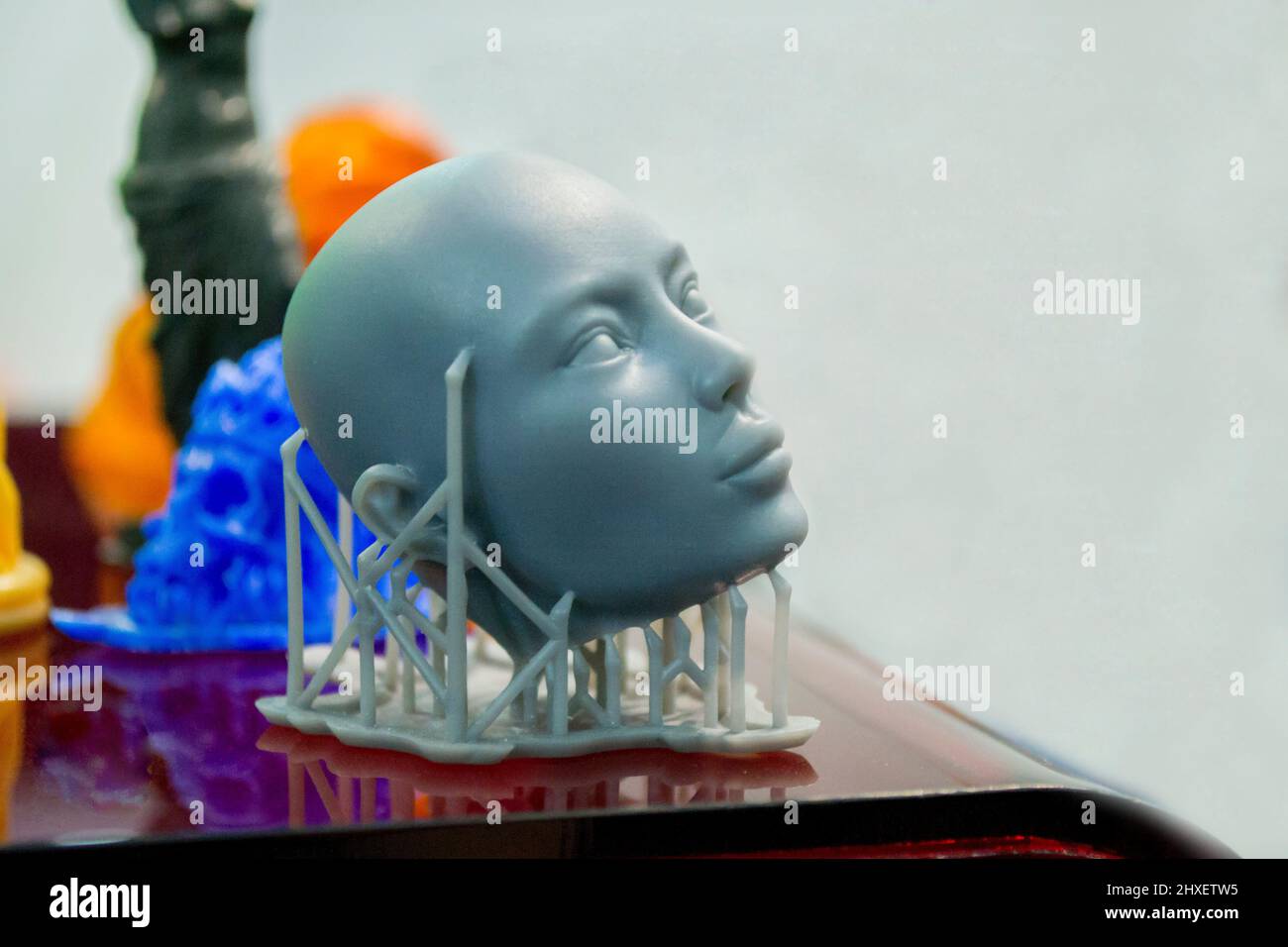 Objects photopolymer printed on a 3d printer. Stock Photo
