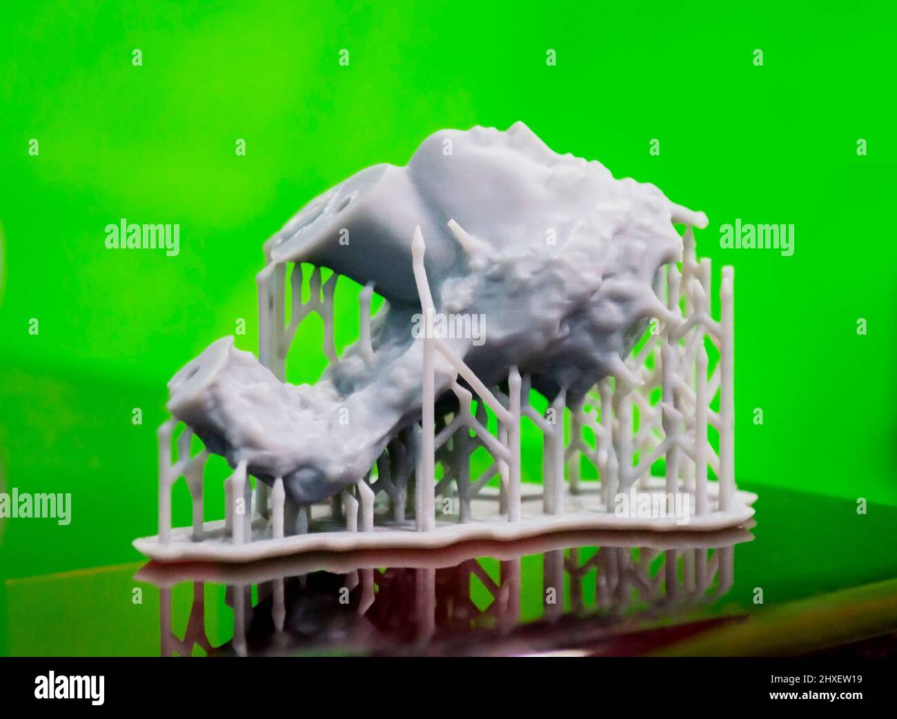Objects photopolymer printed on a 3d printer. Stock Photo