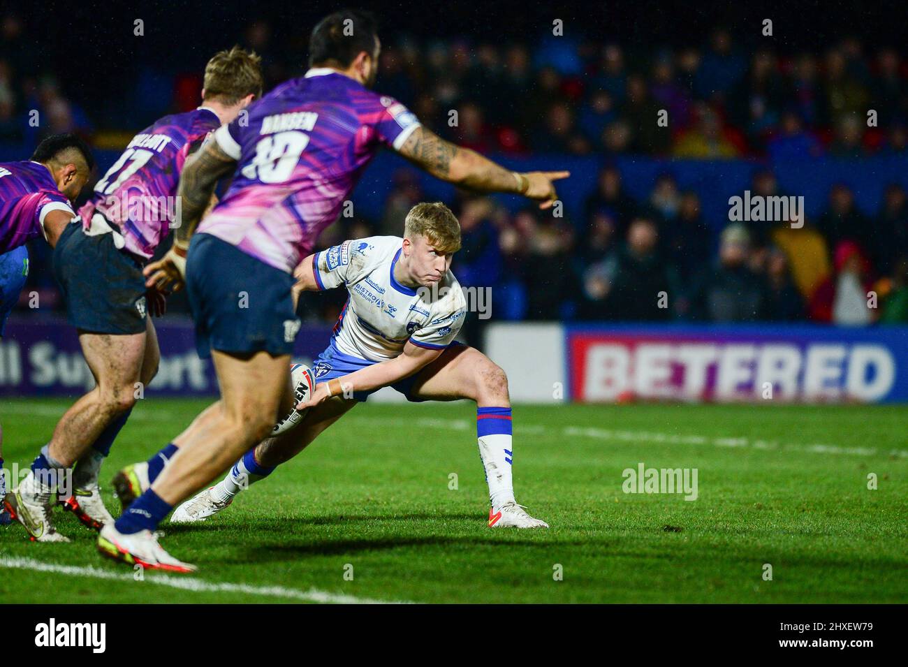 Wakefield, England - 11th March 2022 -  Wakefield Trinity's Harry Bowes in action. Rugby League Betfred Super League Round 5 Wakefield Trinity vs Toulouse Olympique at Be Well Support Stadium, Wakefield, UK  Dean Williams Stock Photo