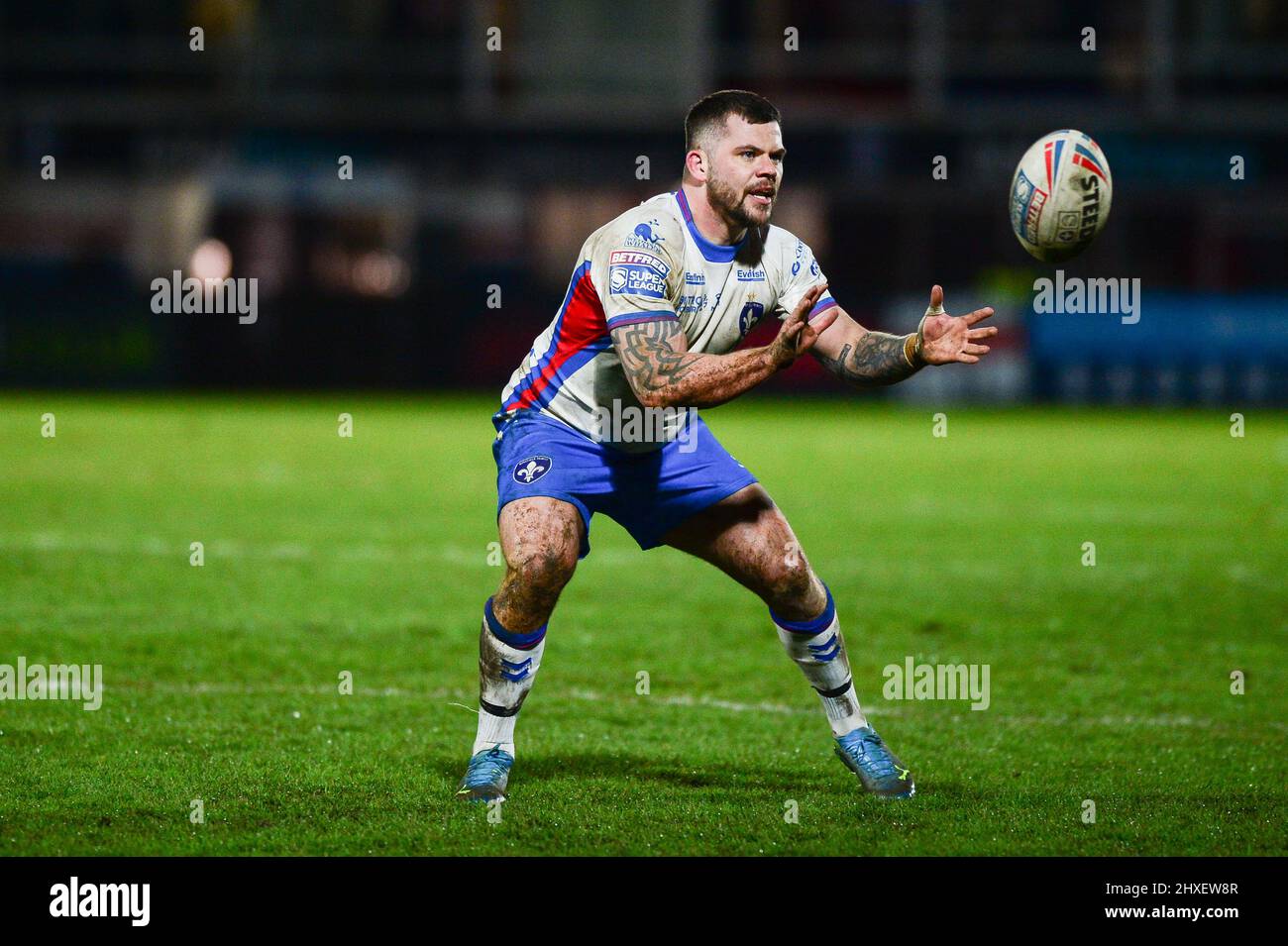 Wakefield, England - 11th March 2022 -  Wakefield Trinity's Liam Hood in action. Rugby League Betfred Super League Round 5 Wakefield Trinity vs Toulouse Olympique at Be Well Support Stadium, Wakefield, UK  Dean Williams Stock Photo