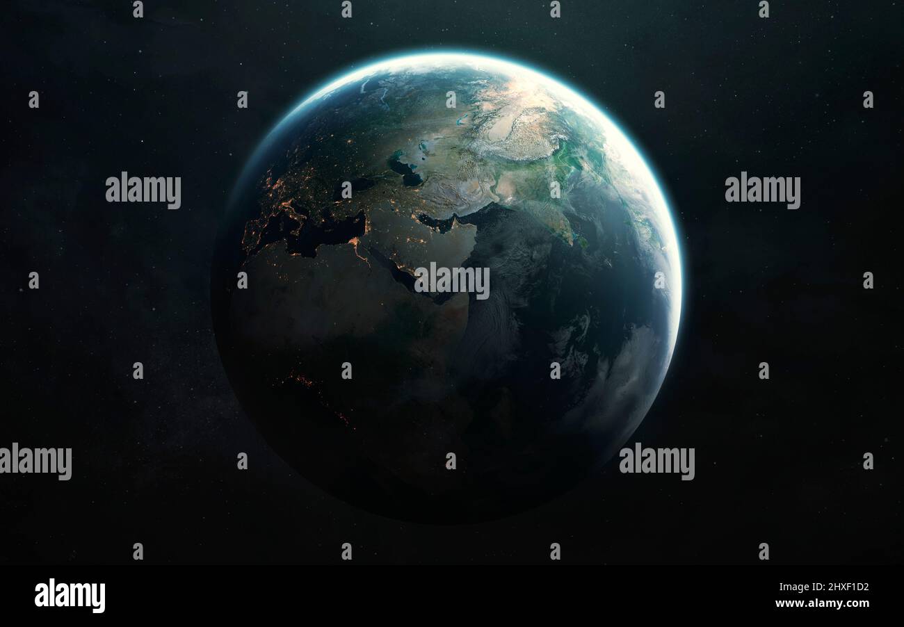 Earth from space realistic europe hi-res stock photography and images ...
