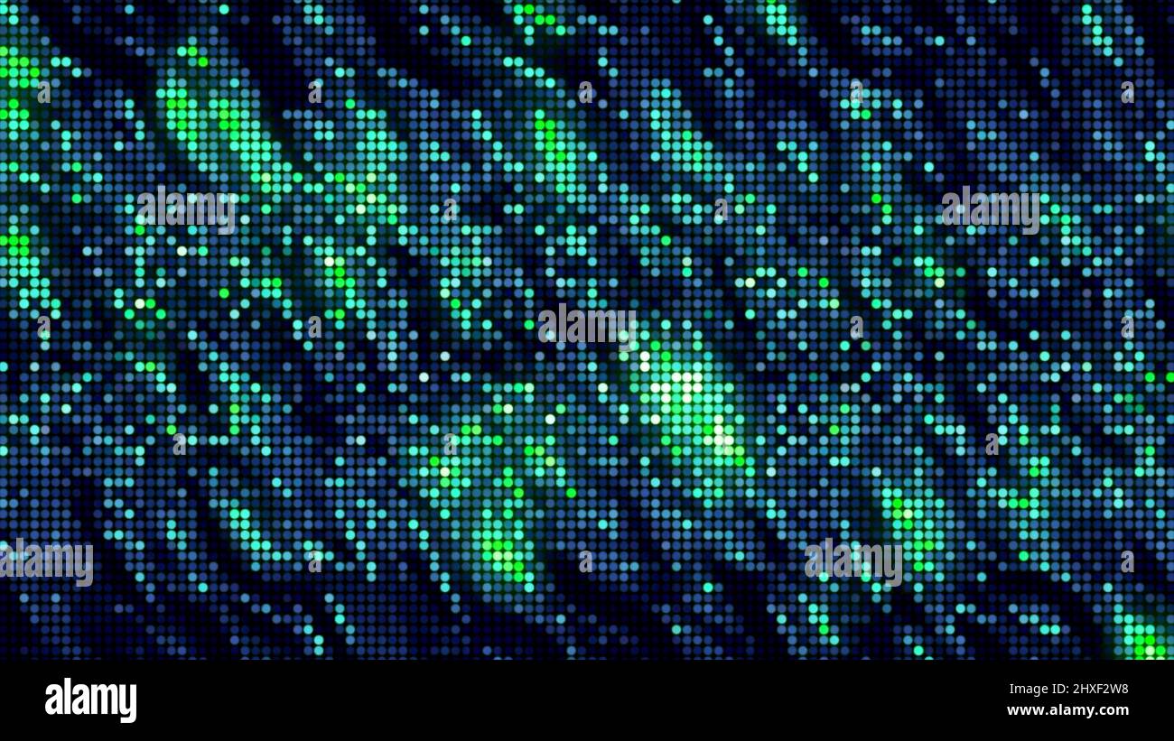 Wavy ripples with shiny pixels. Motion. Bright background with ...