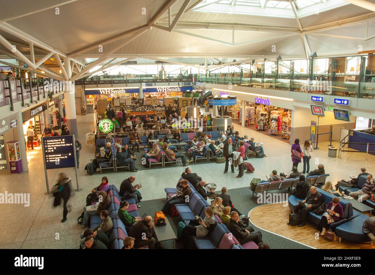 Departure lounge, Bristol Airport, England, UK Stock Photo Alamy
