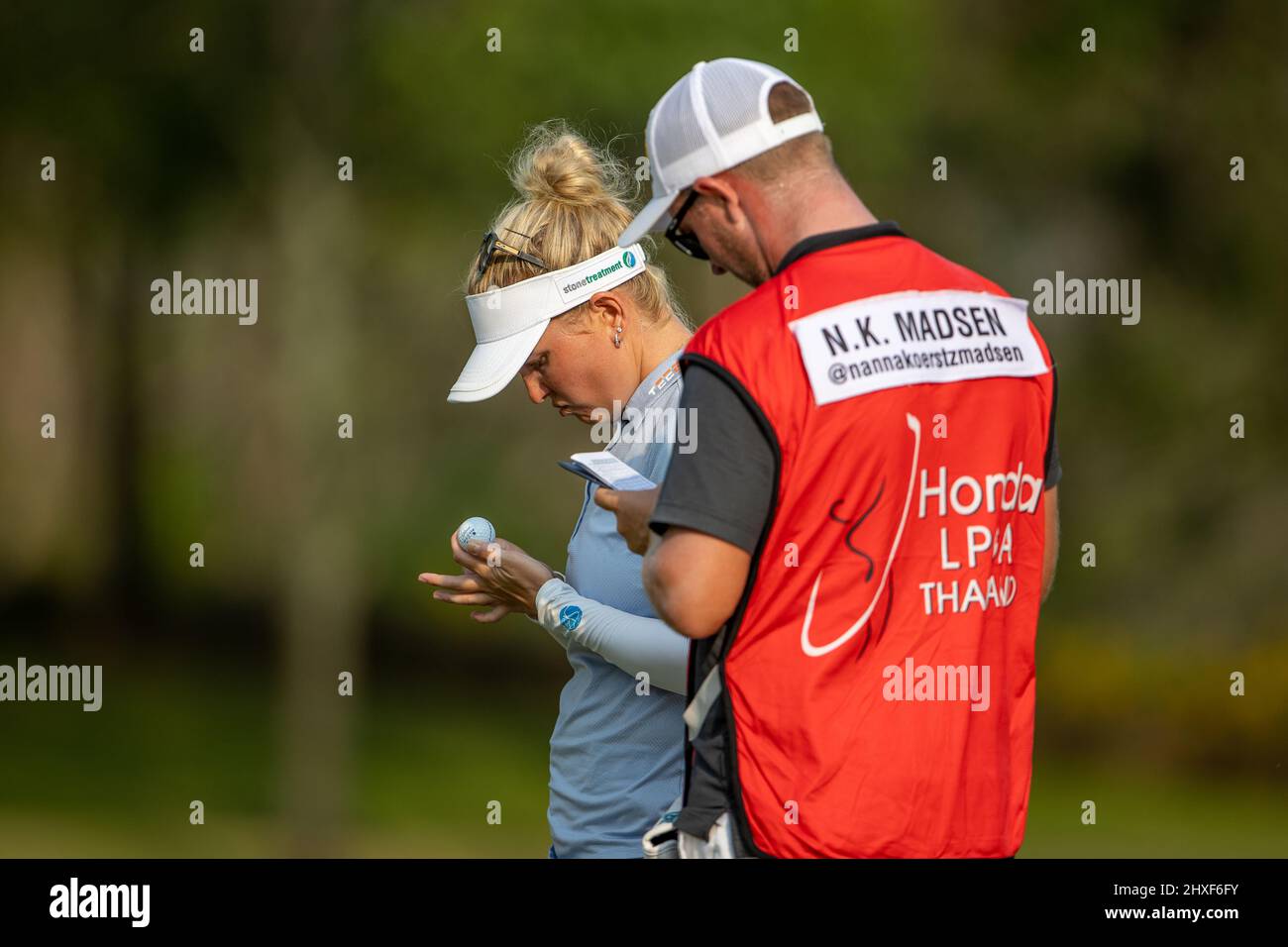 Pattaya Thailand - March 12:  Nanna Koerstz Madsen from Denmark during day 3 of The Honda LPGA Thailand at Siam Country Club Old Course on March 12, 2022 in Pattaya, Thailand (Photo by Peter van der Klooster/Orange Pictures) Stock Photo
