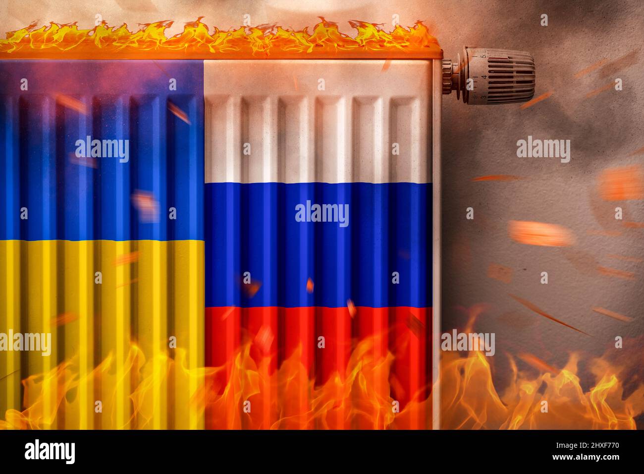 Ukraine burning fire flag war hires stock photography and images Alamy