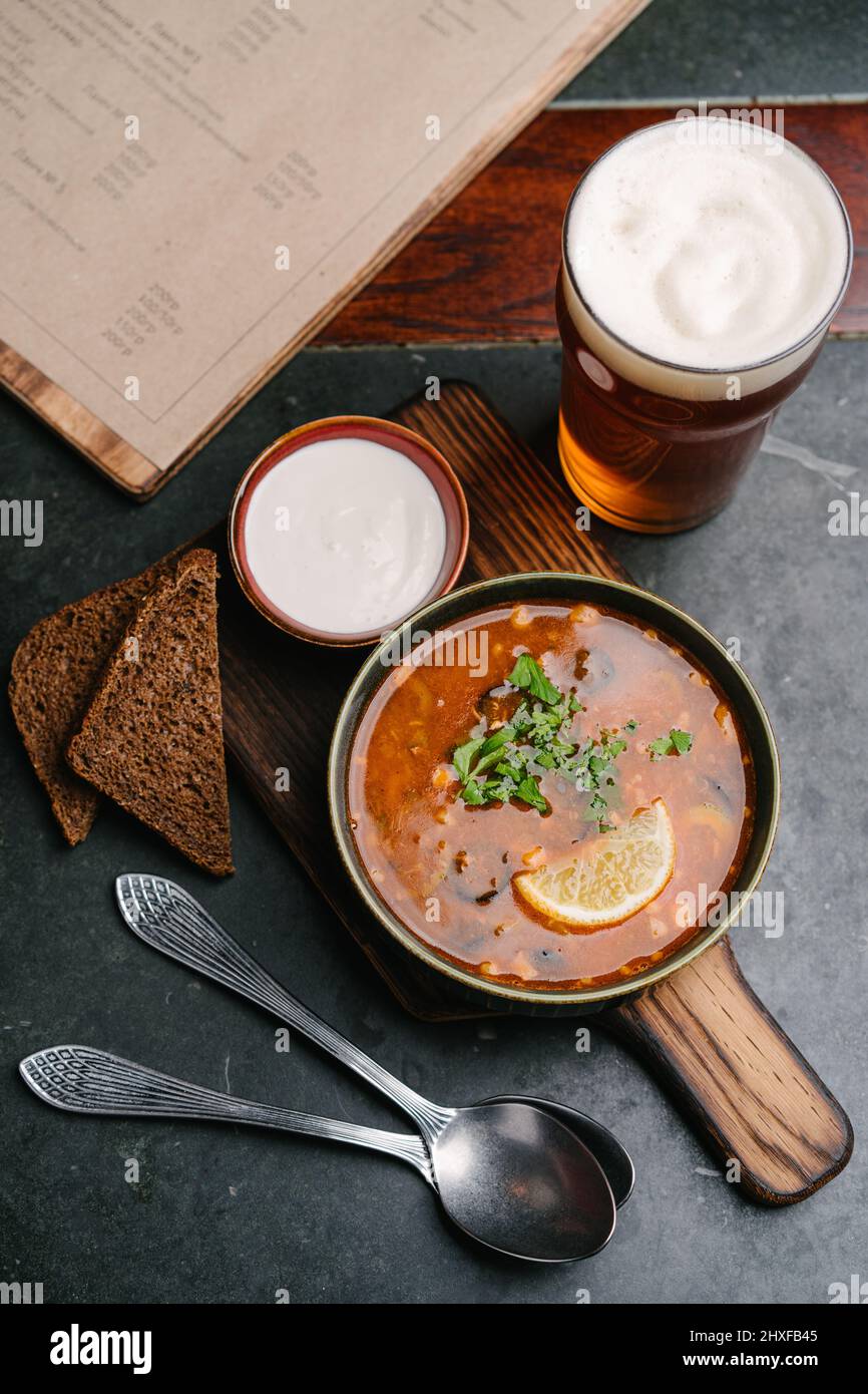 Nova Scotia Hodge Podge - soup made of a mixture of various ingredients  Stock Photo - Alamy