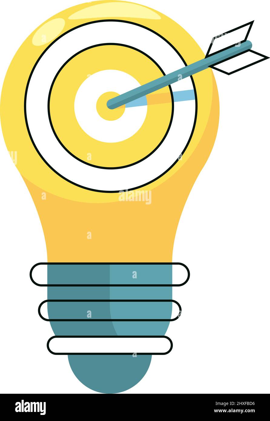 light bulb with target Stock Vector Image & Art Alamy