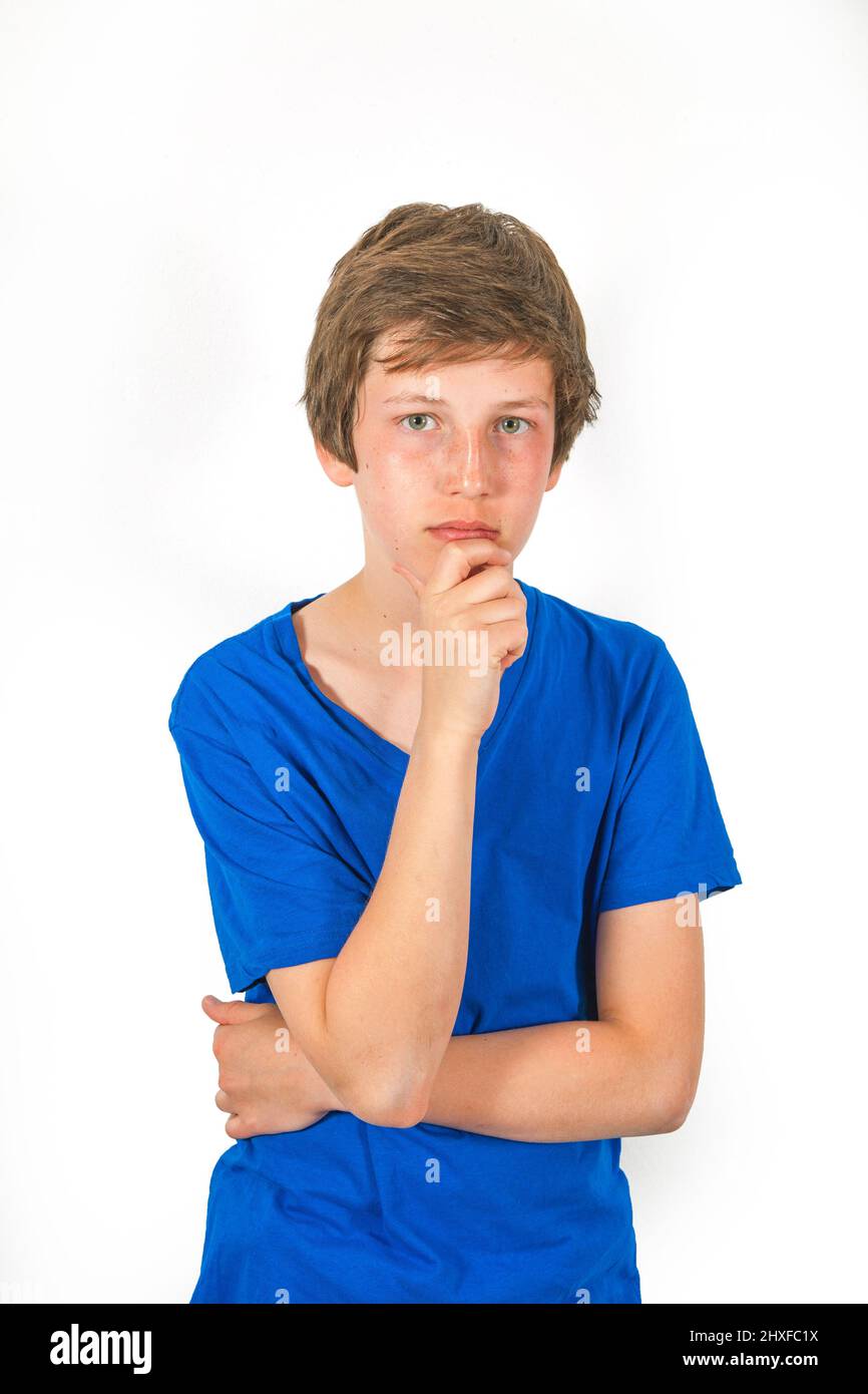 portrait of handsome teenage boy looking at the camera Stock Photo - Alamy