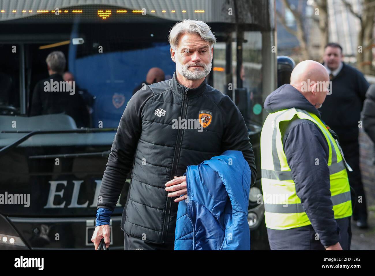 Peter Van Der Veen Assistant Head Coach of Hull City arrives at St.  Andrew's Stadium ahead of this afternoon's game Stock Photo - Alamy