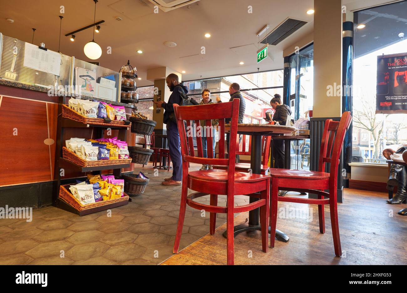 interior of a high street coffee house Stock Photo