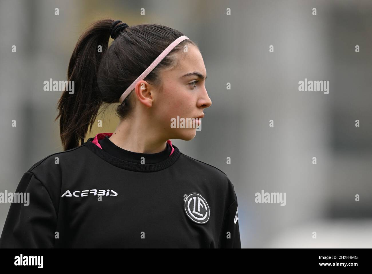 Lugano, Switzerland. 06th Mar, 2021. Lorena Baumann (#22 FC Zuerich) and  Luna Gianotti (#7 FC Lugano) during the Axa Womens Super League match  between FC Lugano and FC Zuerich at Cornaredo Stadium