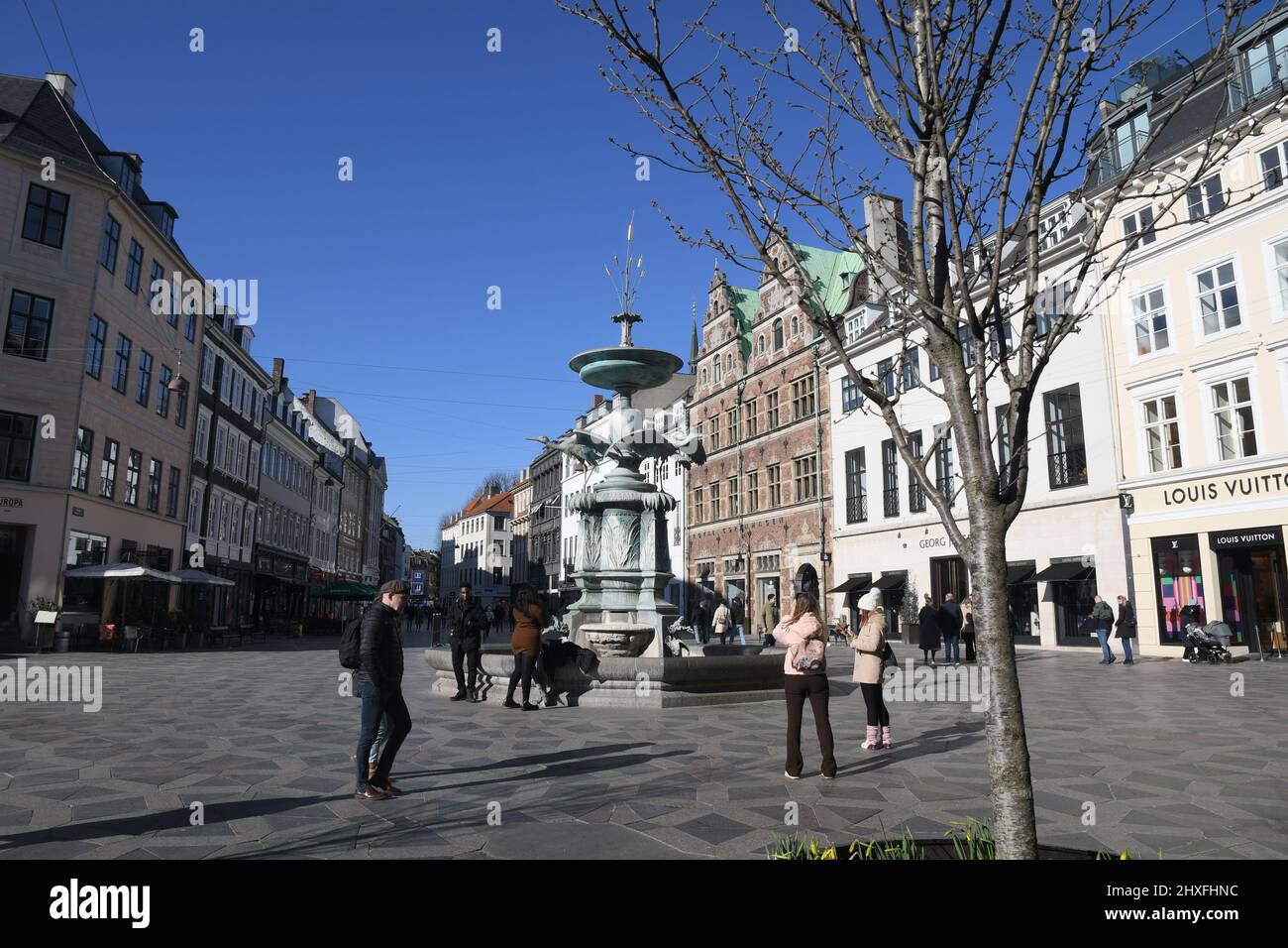 Copenhagen/Denmark/22 November 2022/Shopprs at Louis Vuittons storeon  stroeget in danish capital Copenhagen. (Photo. Francis Joseph Dean/Dean  Pictures Stock Photo - Alamy