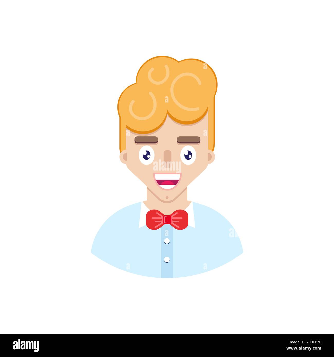 Man waiter in flat style. Stock Vector
