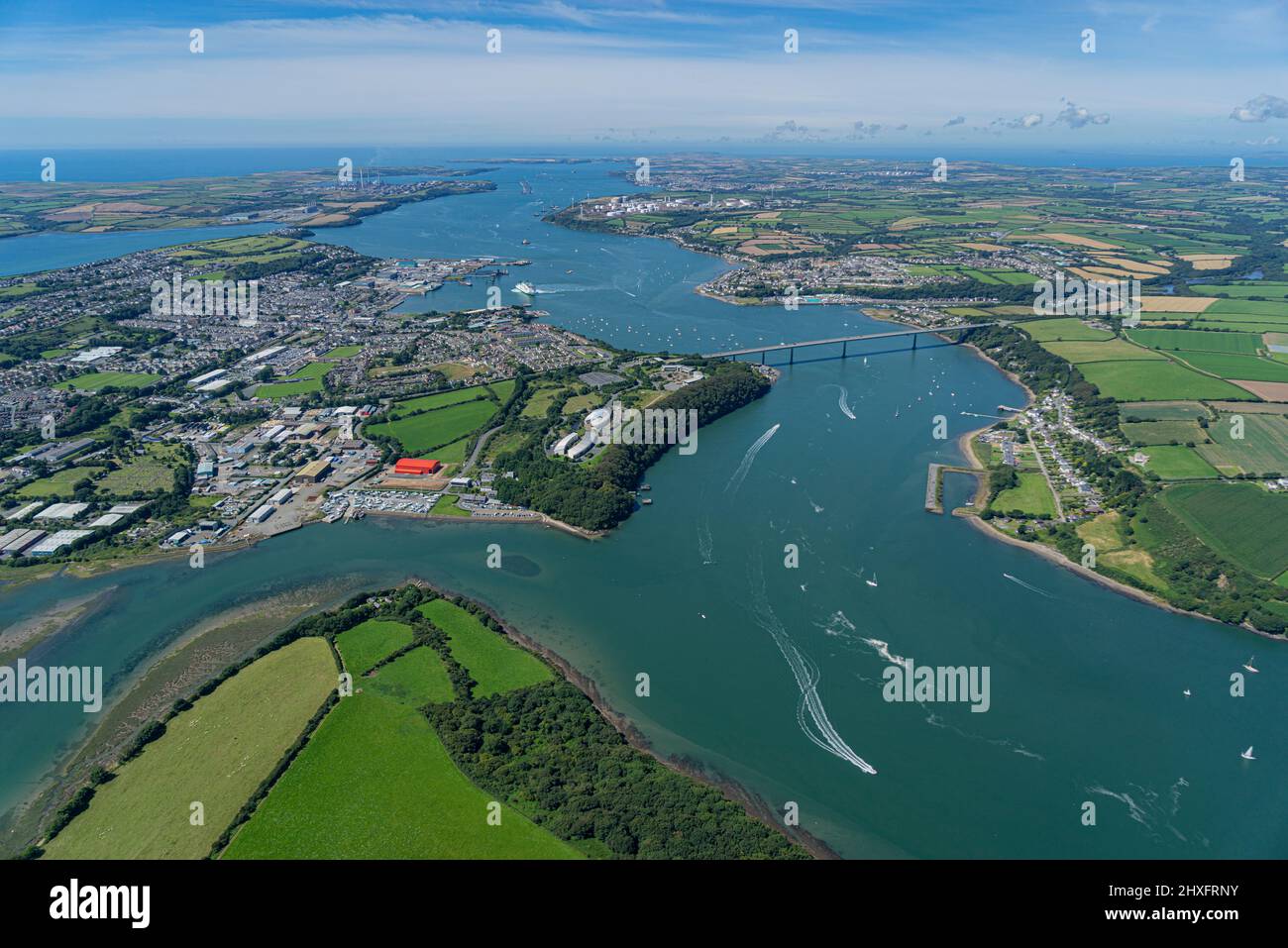 The busy Pembroke Dock and the Oil and Gas terminals at Milford Haven