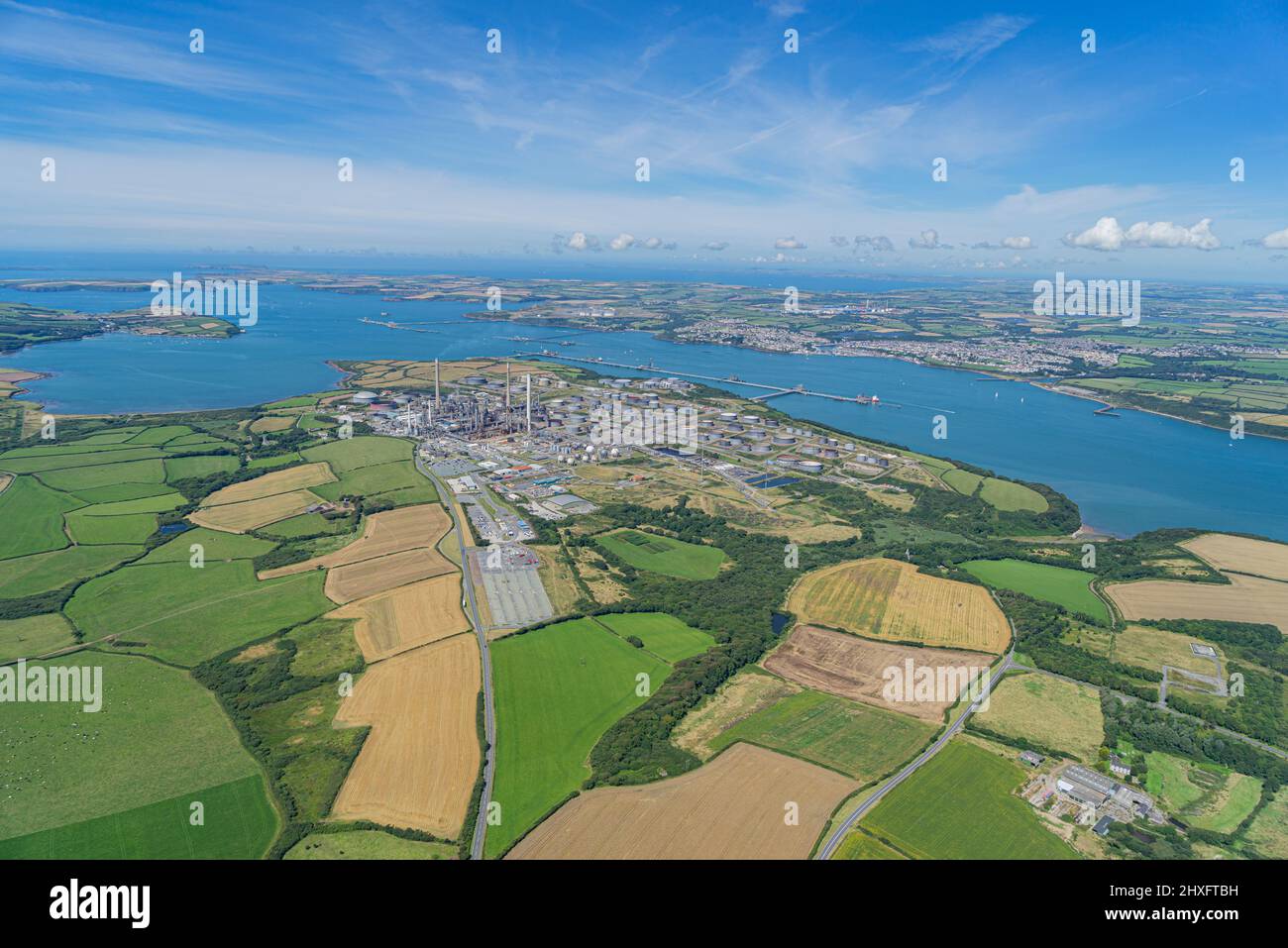 The busy Pembroke Dock and the Oil and Gas terminals at Milford Haven