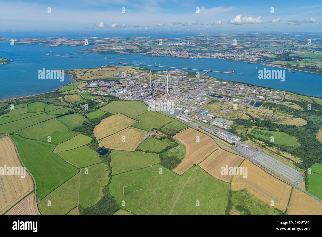 The busy Pembroke Dock and the Oil and Gas terminals at Milford Haven