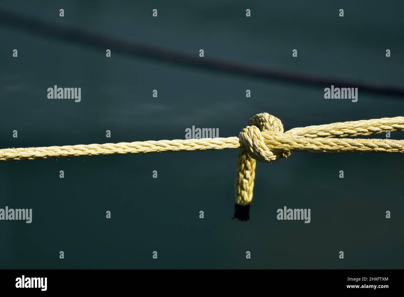 Nautical heavy duty yellow mooring double braided nylon anchor line
