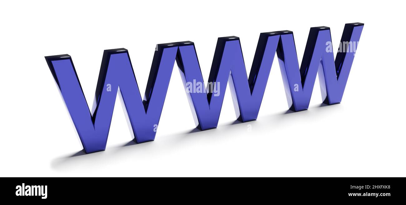 https www internet web address in search bar of browser. 3d rendering Stock Photo