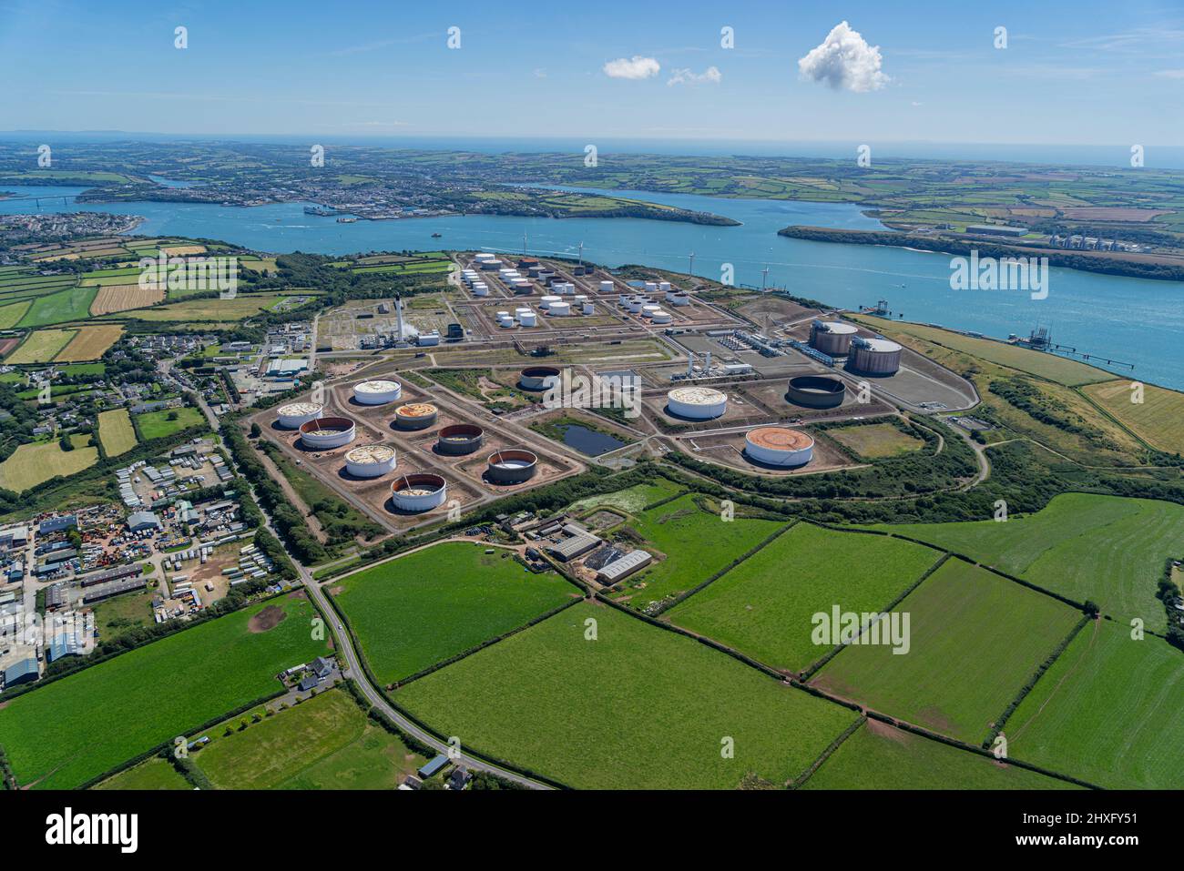 The busy Pembroke Dock and the Oil and Gas terminals at Milford Haven