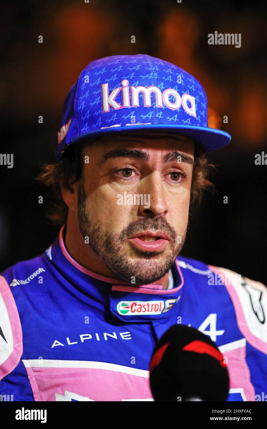 Sakhir, Bahrain. 12th Mar, 2022. Fernando Alonso (ESP) Alpine F1 Team ...