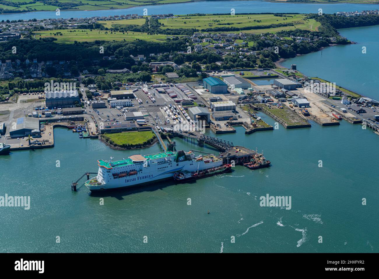 The busy Pembroke Dock and the Oil and Gas terminals at Milford Haven