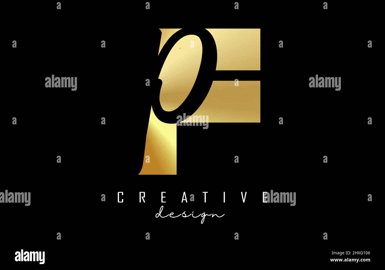 Fpg Lettering Golden Letters FP Logo with a minimalist design. Letters F and P with ...