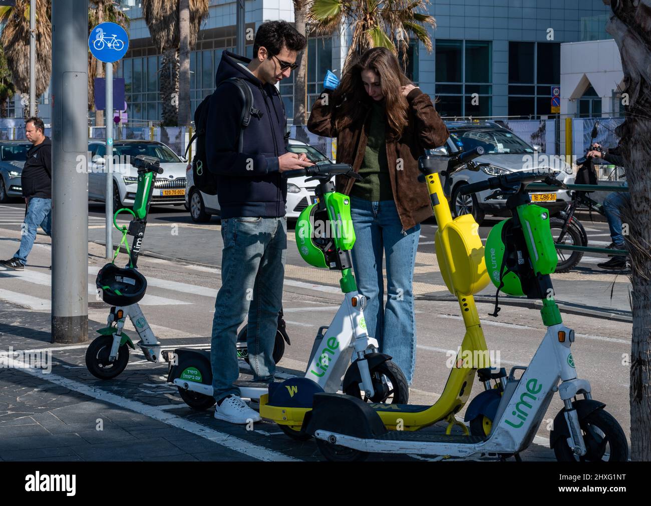 Electric scooter rentals hi-res stock photography and images - Alamy