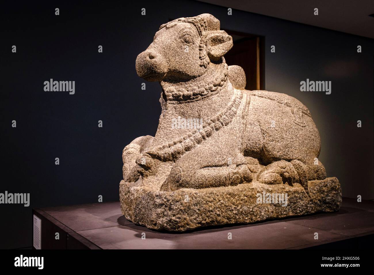 Figure of Nandi, India, Deccan, 1500s, British museum, London, England, Great Britain. Stock Photo
