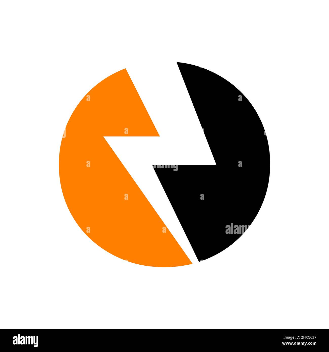 Power Logo O Letter and Lightning Energy Technology. Power O Letter Logo Design With Lighting Thunder Bolt Template Stock Vector