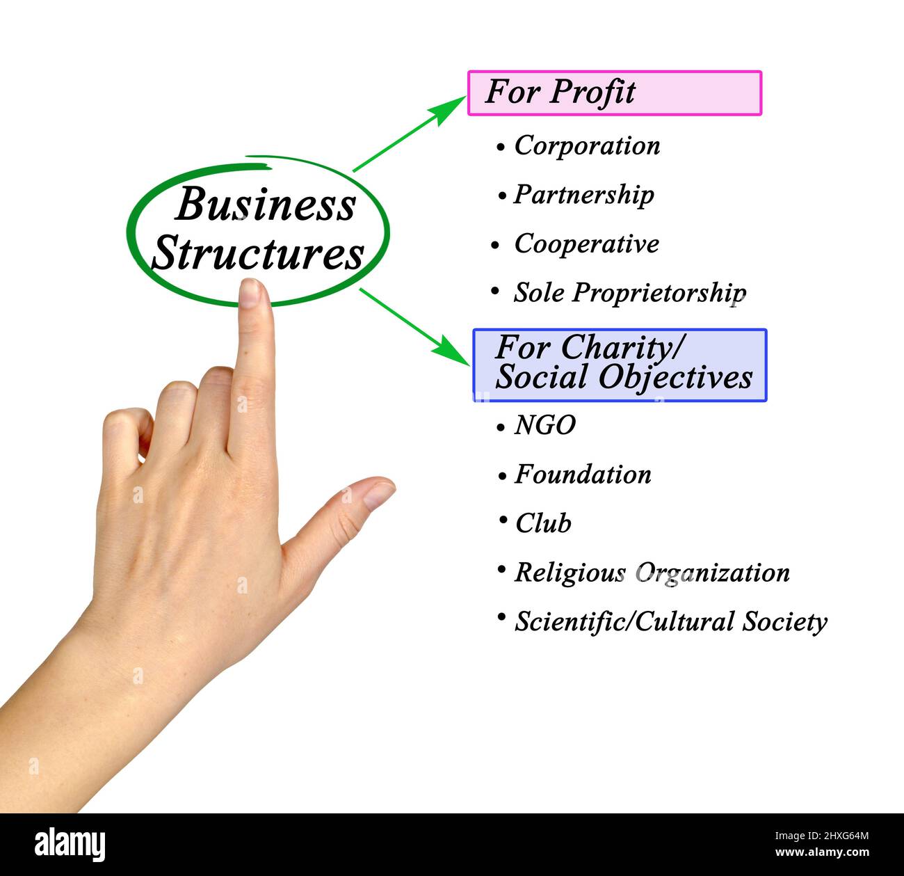 Profit and Nonprofit Business Structures Stock Photo Alamy