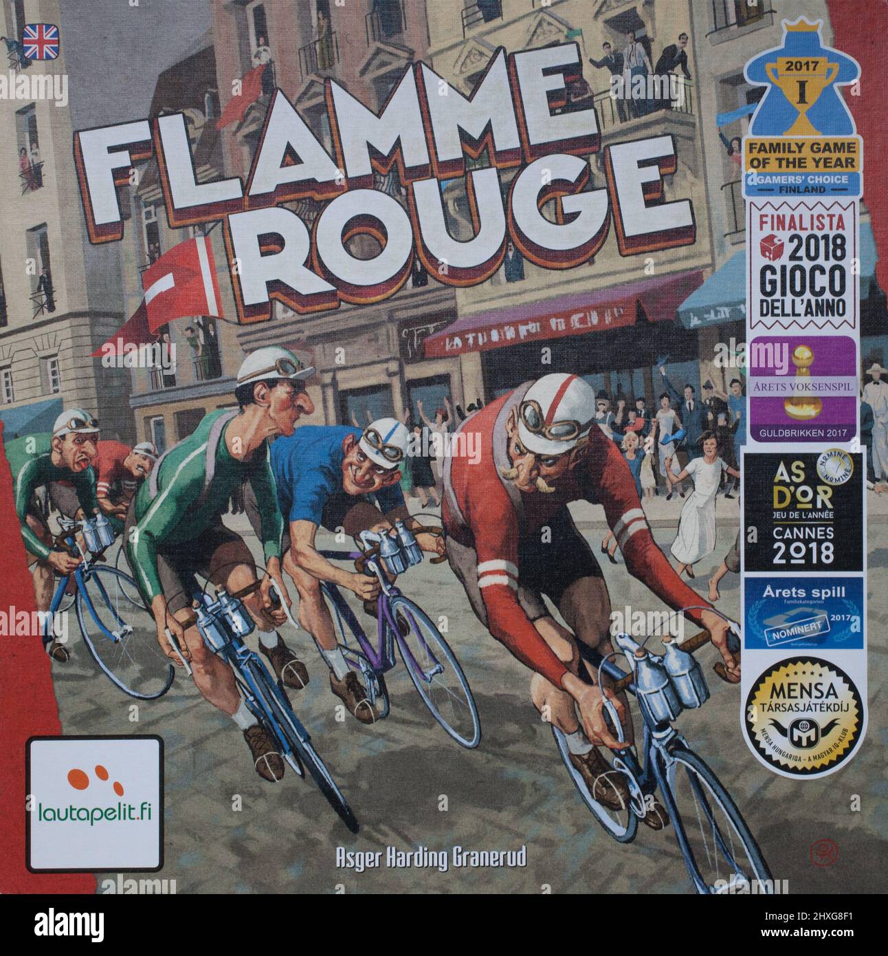 The board game, Flamme Rouge Stock Photo
