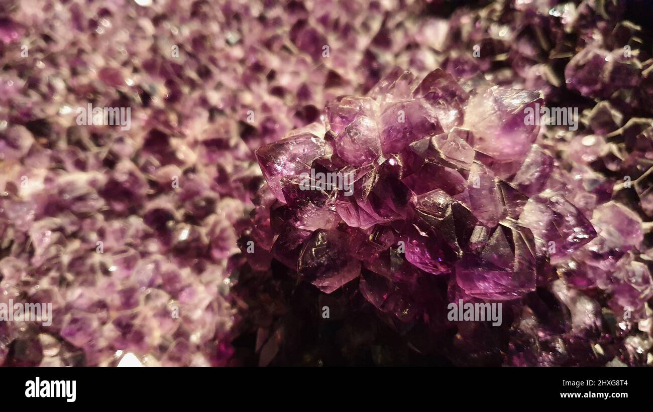 Patterns and textures in minerals and quartz Stock Photo