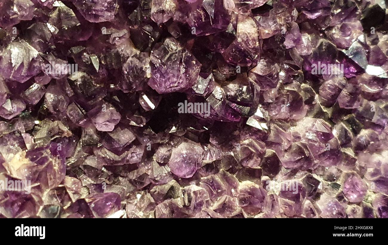 Patterns and textures in minerals and quartz Stock Photo