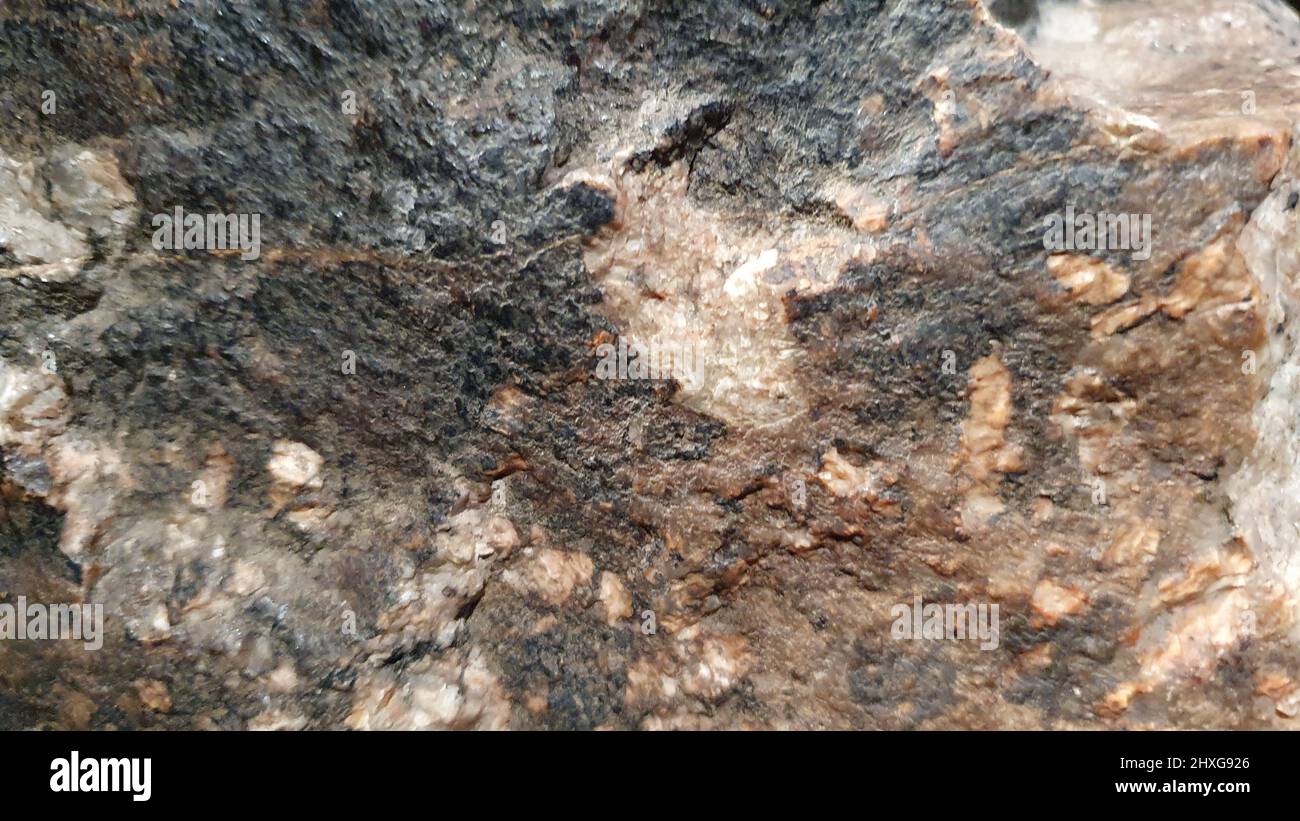 Patterns and textures in minerals and quartz Stock Photo