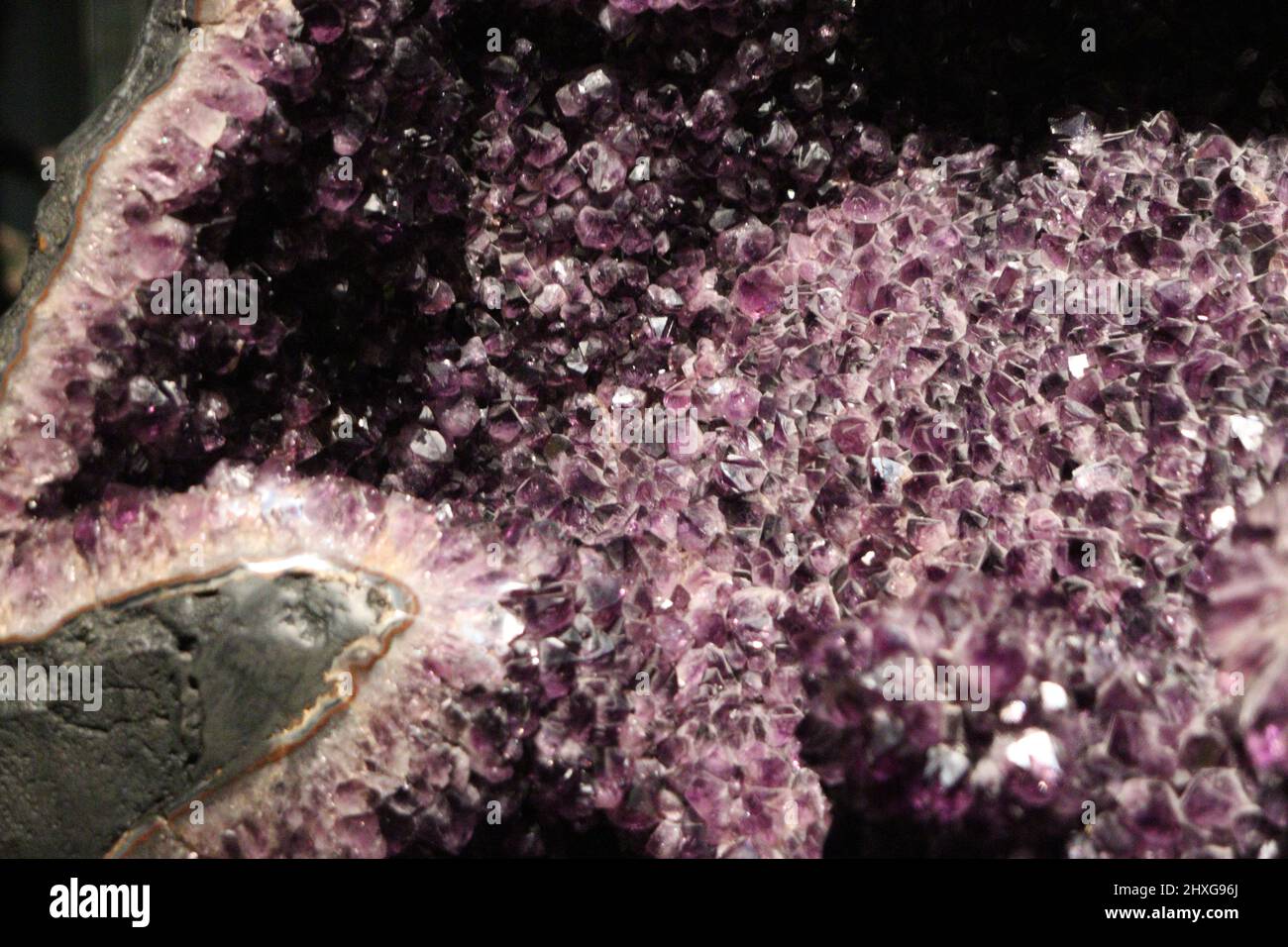 Patterns and textures in minerals and quartz Stock Photo
