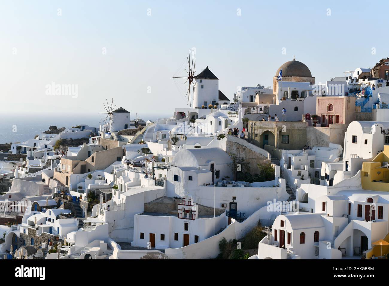 Charming view Oia village on Santorini island, Greece. Traditional