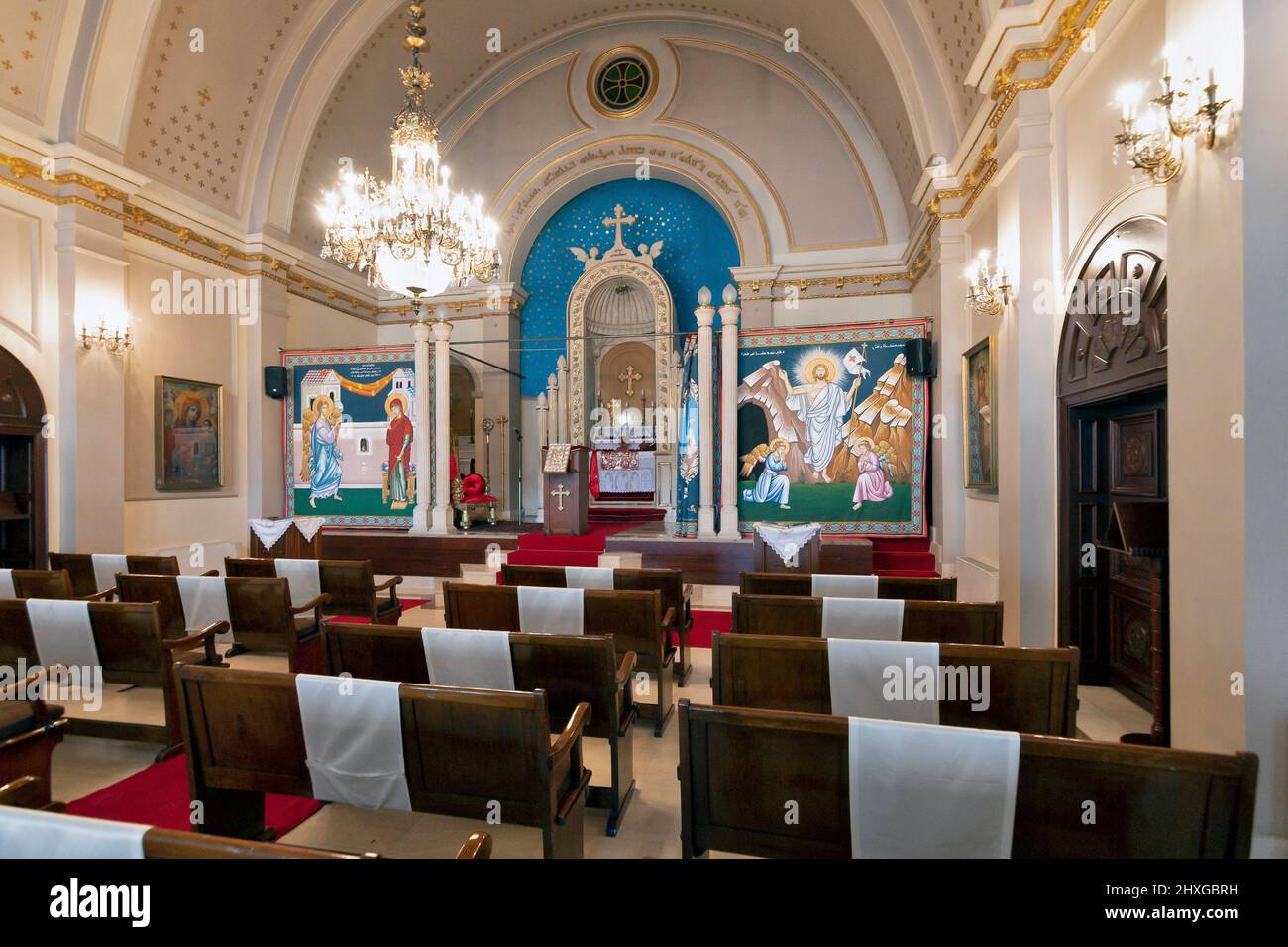 The Virgin Mary Assyrian Church in Tarlabasi neighborhood in Beyoglu district of Istanbul, Turkey Stock Photo